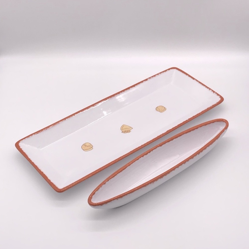 HALLMARK STONEWARE CHEESE AND OLIVE DISHES